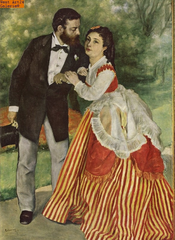Das Ehepaar Sisley nach Renoir Gemäldeimitation
